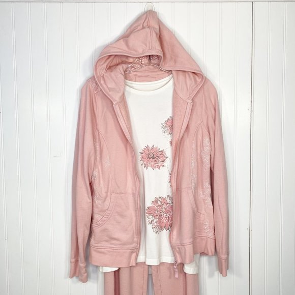 IZOD 3 Piece Jersey Knit Matching Lounge Set S - Picture 2 of 15